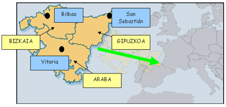 Map of the Basque Country 