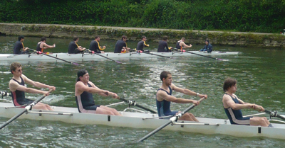 Rowers on the River Thames, Oxford 