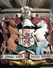 Coat of arms on Cardiff City Hall 